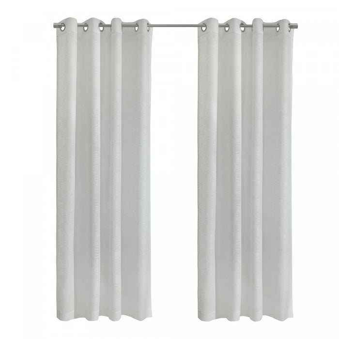 Habitat Boucle White Sheer Grommet Curtain Panel - 52 x 95