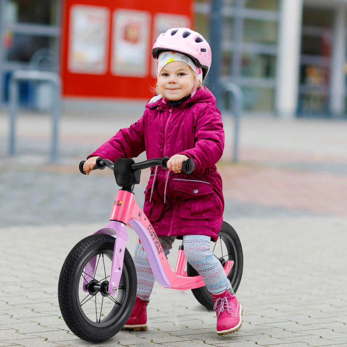 Costway 12 Inch Magnesium Toddler Balance Bike No Pedal Training Toddler Balance Bike Pink