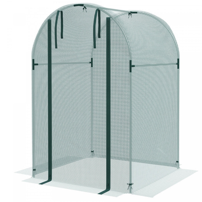 Outsunny 4' X 4' Plant Protection Tent Crop Cage With Door, Green