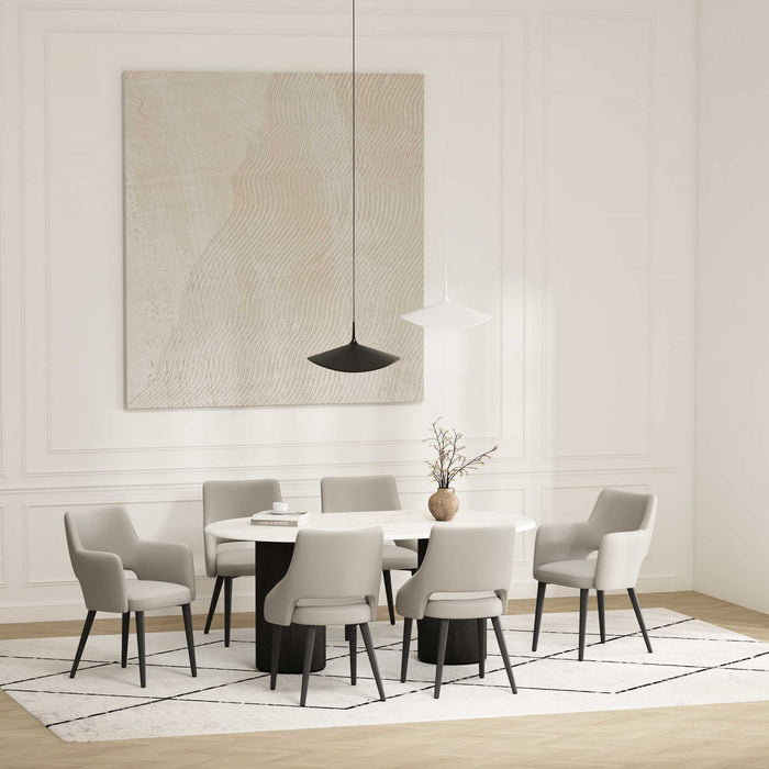 Tremont Modern 6-Piece Dining Chair Set in Stone Gray