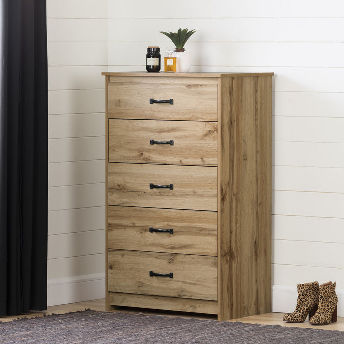 Tassio 5-drawer Chest - Nordik Oak 