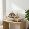 PawHut Large Hamster Cage, Gerbil Cage with Full Transparent Viewing Top Opening Hamster House including All Accessories, for Dwarf Critter, 21.5" x 11.8" x 12.6"