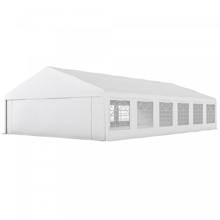 Outsunny 23' x 39' Heavy Duty Large Wedding Tent with Sidewalls, White