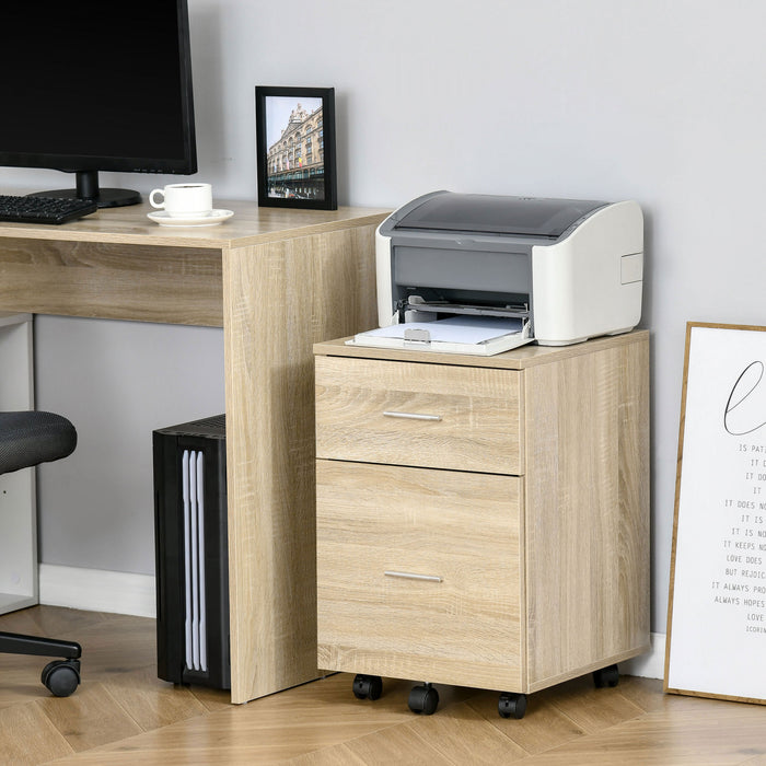 Vinsetto 2 Drawer Filing Cabinet With Hanging Rail
