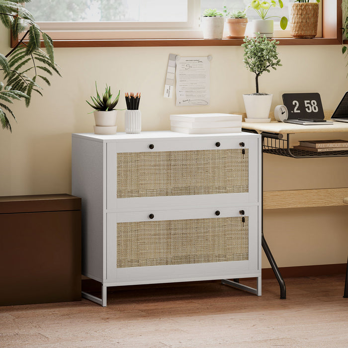 Vinsetto Filing Cabinet for Letters, A4, Legal Size Papers, White