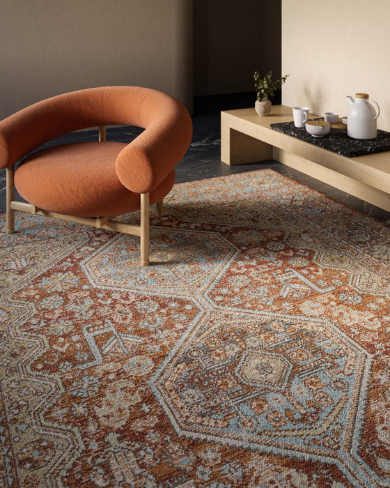 Alicia Traditional 9'3\" x 11'10\" Area Rug in Brown Indoor Area Rug