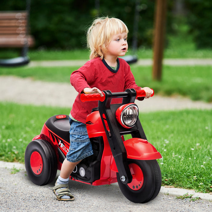 Qaba Baby Car, Push Car For 2-5 Years Old With Music And Bubble, Foot To Floor Sliding Ride On Car For Toddlers, Red