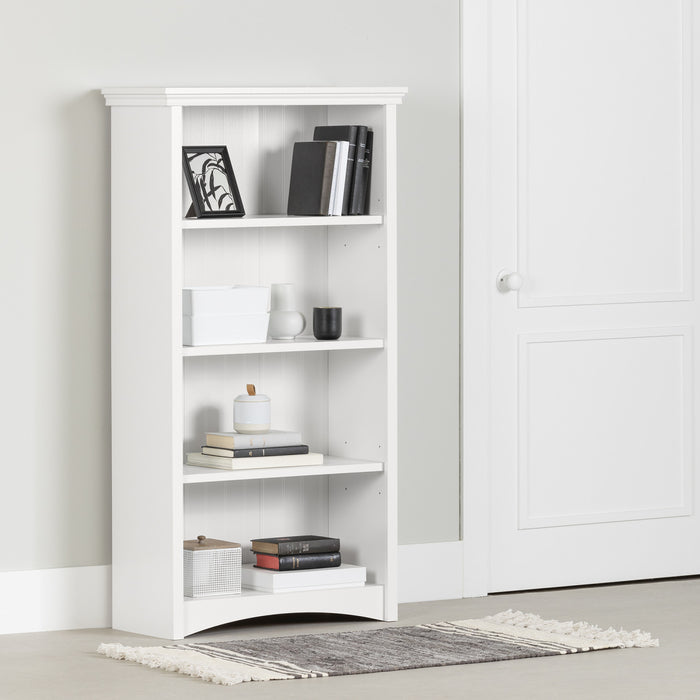 Gascony 4-Shelf Bookcase Pure White - South Shore