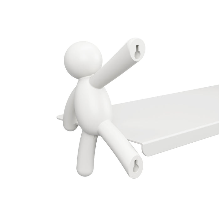 Umbra Modern Steel Buddy Floating Wall Shelf - White