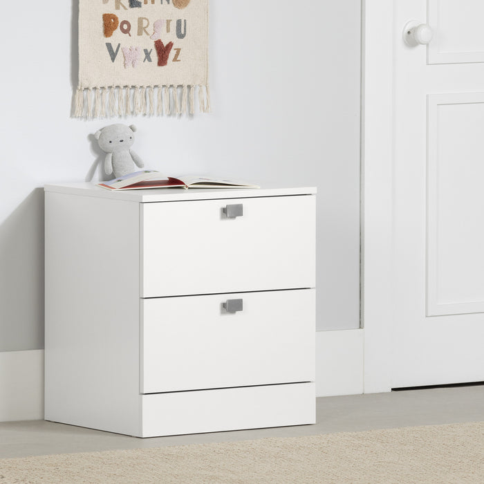 Spark 2-drawer Nightstand - Pure White 