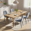 HOMCOM Dining Chairs Set of 4, Kitchen Chair with Metal Legs, Grey