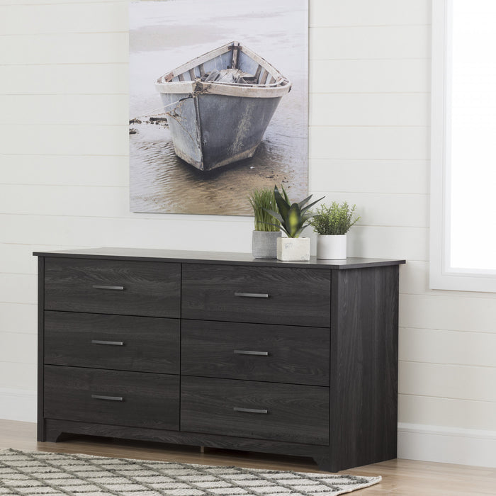 Fusion 6-drawer Dresser - Gray Oak 