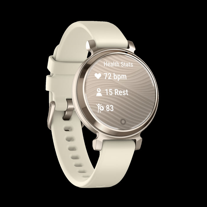 Garmin Lily™ 2 Smartwatch - Health Tracking With Stylish Patterned Lens, Touchscreen - Cream Gold