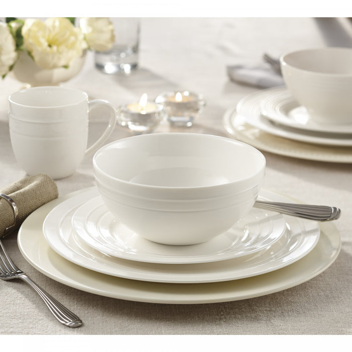 Circa 32-Piece Embossed Dinnerware Set