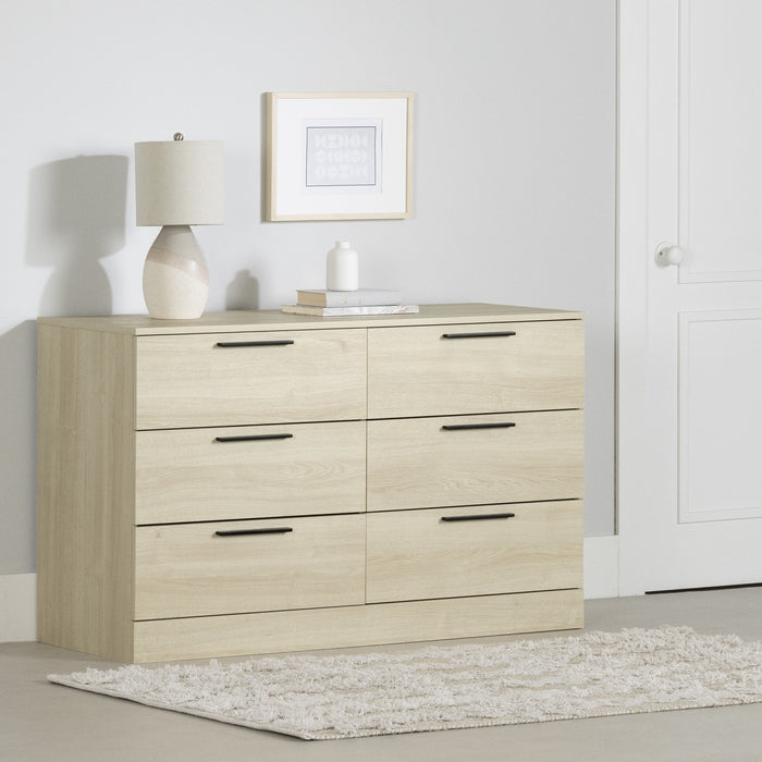 Step One Essential 6-drawer Dresser - Bleached Oak 