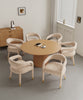Aspen and Hathaway Modern Industry Chic 7-Piece Dining Set in Silver Lining and Natural | Ensemble de salle a manger moderne industriel Aspen et Hathaway 7 pieces, finition Argente et Naturel