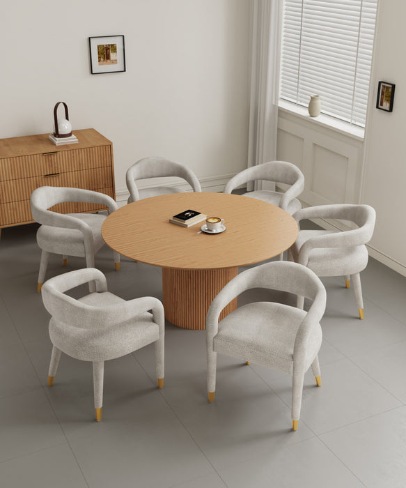 Aspen and Hathaway Modern Industry Chic 7-Piece Dining Set in Gold Dust and Natural
