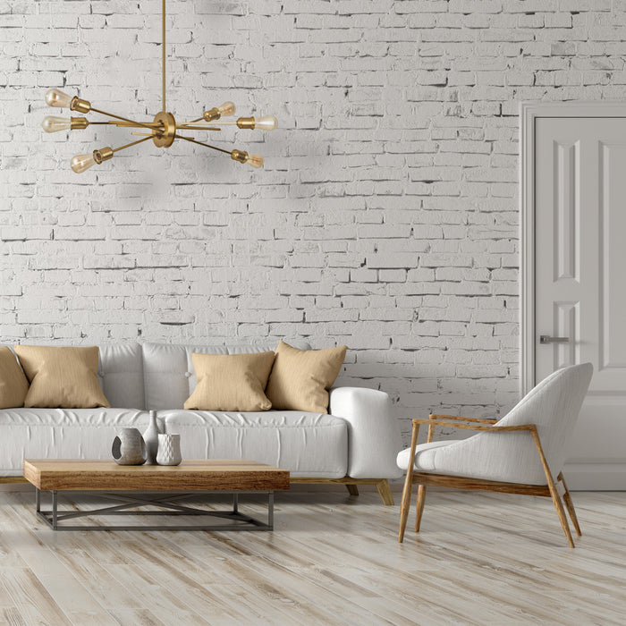 Dainolite Nebraska 6 Light Horizontal Pendant Aged Brass Finish Lamp