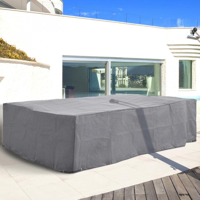 Outsunny 97\" X 65\" X 26\" Outdoor Patio Furniture Cover, Waterproof, Grey