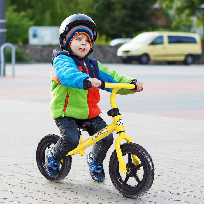 Honeyjoy Kids Balance Bike No Pedal Training Bicycle W/adjustable Handlebar & Seat Yellow