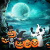 Homcom 7.5ft Inflatable Halloween Pumpkin Ghost Family, LED Yard Display|Homcom Famille Fantome De Citrouille D'halloween Gonflable 7,5 Pieds