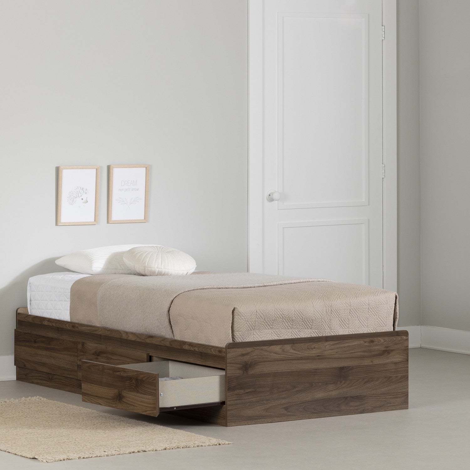 Mates bed with drawers discount