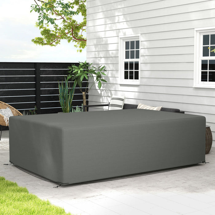 Outsunny 97\" X 65\" X 26\" Outdoor Patio Furniture Cover, Waterproof, Grey