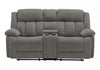MONARCH SPECIALTIES 2-SEATER POWER RECLINING UPHOLSTERED LOVE SEAT, 76" WIDE, LIGHT GREY FABRIC, TRANSITIONAL RECLINER | MONARCH SPECIALTIES CAUSEUSE REMBOURRE 2 PLACES INCLINABLE ELECTRIQUE, 76"L, TISSU GRIS CLAIR, TRANSITIONNEL
