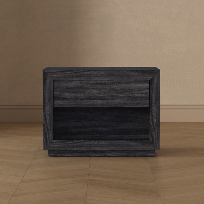 Soren Contemporary 32\" Nightstand in Charcoal Gray (1-Drawer)