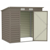 Outsunny 6 X 4ft Metal Garden Storage Shed With 2 Vents, Light Grey