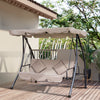 Outsunny Patio Swing Chair, 3 Person Convertible Hammock, Outdoor Lounge Bed, Cushioned With Tilt Ca|Outsunny Balancoire De Jardin Convertible Pour 3 Personnes Hamac Lit De Salon Exterieur Coussine Ave