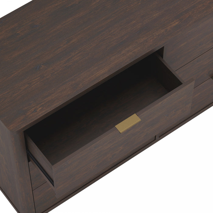 Evelyn Modern 60\" Dresser in Brown (6-Drawer)