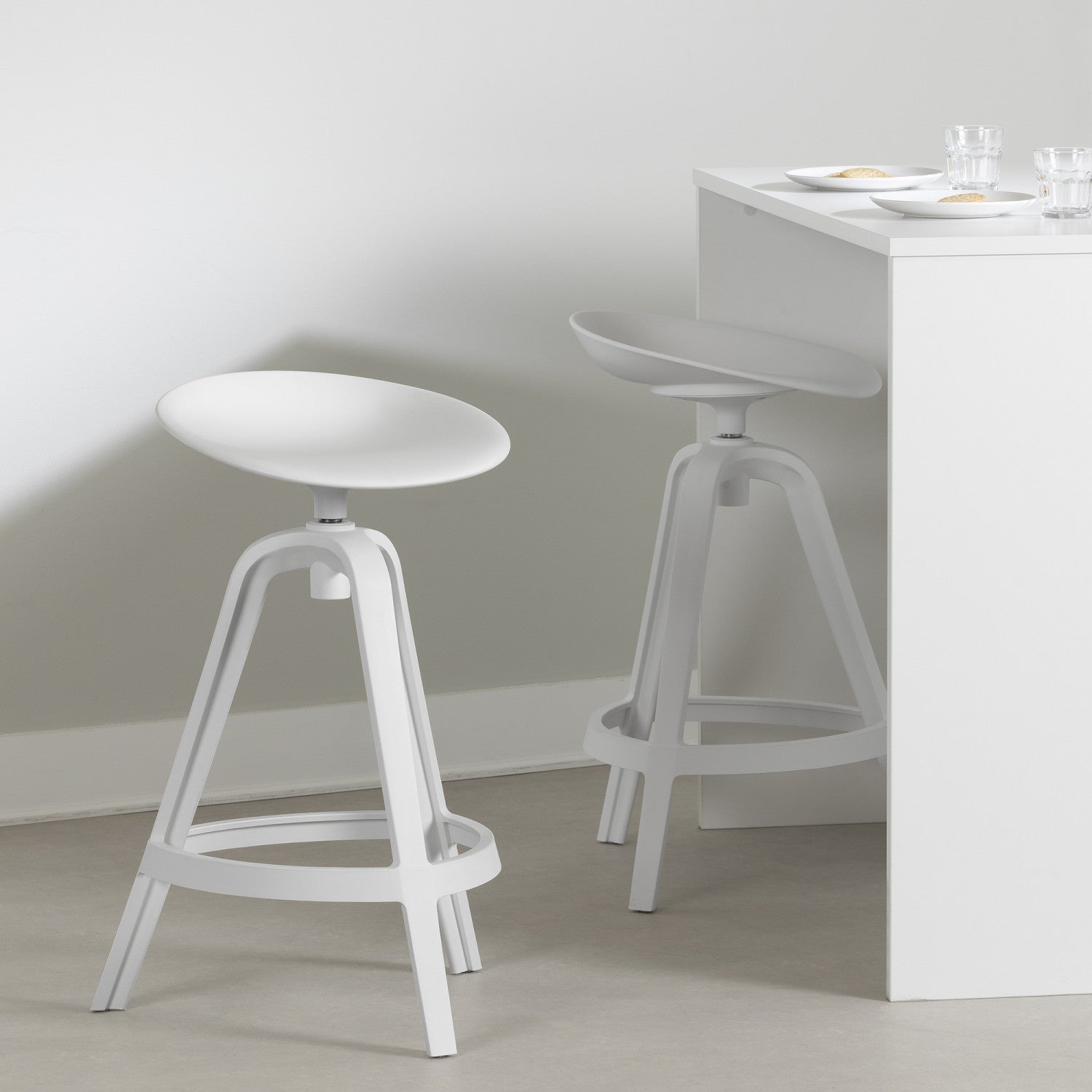 Olio White Kitchen Bar Stool Set of 2 The Brick