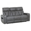 Kingsley 78 in. Leather Match Power Reclining Sofa with Storage Console and USB - Charcoal | Sofa inclinable electrique Kingsley de 78 po en cuir assorti avec console de rangement et USB - Charbon