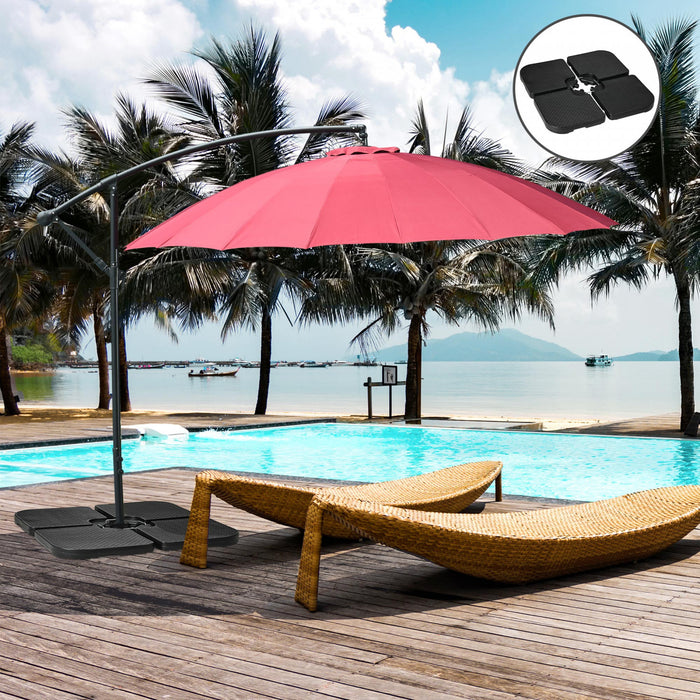 Outsunny Banana Cantilever Umbrella Base Weights, Water or Sand Filled
