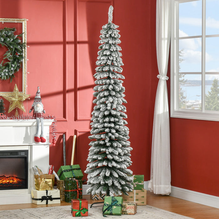 Homcom 7' Artificial Christmas Tree With Realistic Branches Green