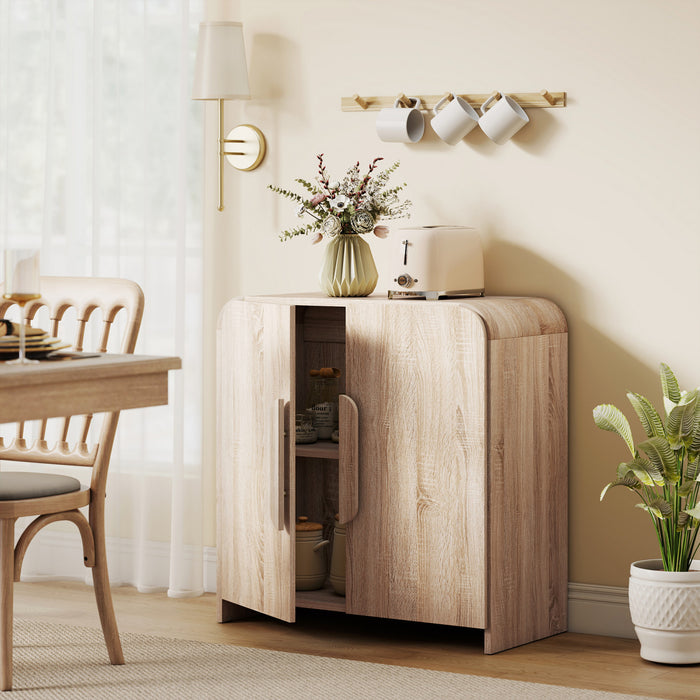 HOMCOM Sideboard Cabinet, 31.5\" Modern Buffet Cabinet with Soft-Close Door