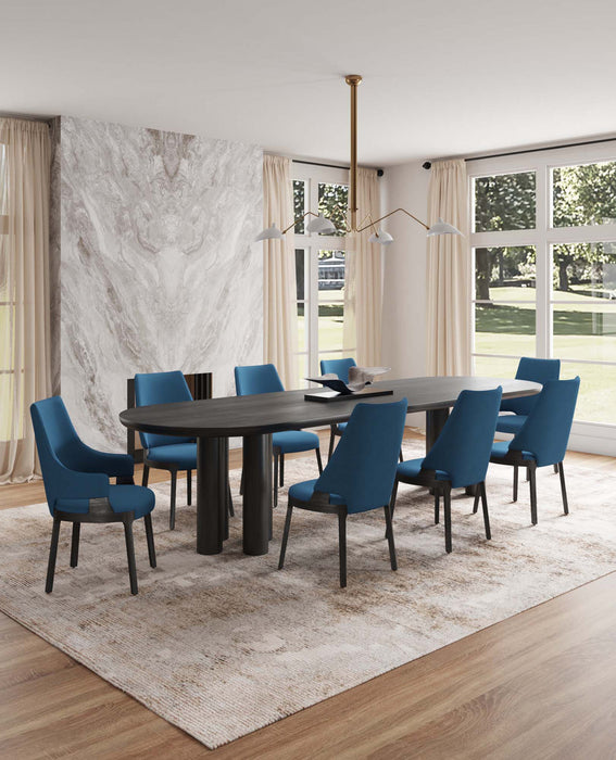 Kara Modern 8-Piece Dining Chair Set in Blue