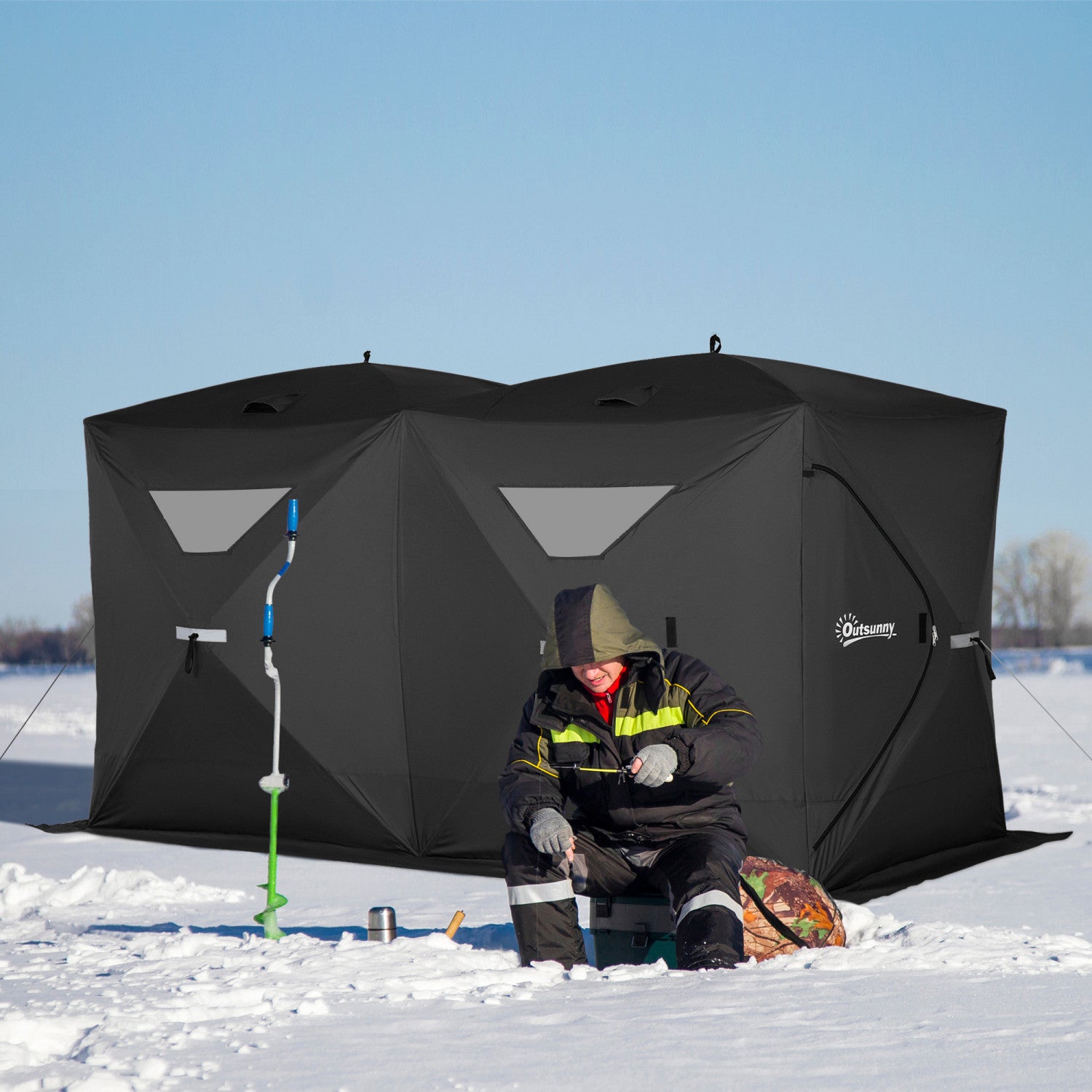 Portable Ice House Ice Fishing Shelter Sale Outsunny 5-8 Person