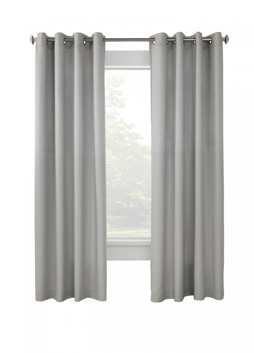 Habitat Brisbane Silver Light Filtering Grommet Curtain Panel - 52 x 84