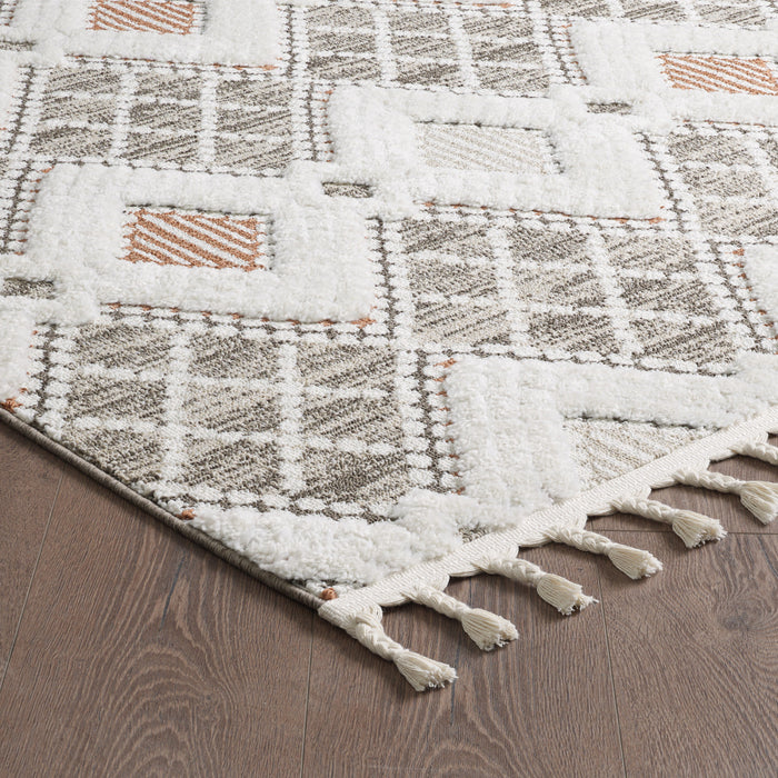 Quinto Twinkle Orange Shag Area Rug - 2'7\" x 8'