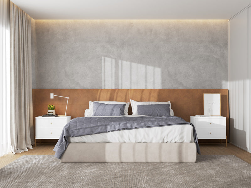 Jasper Modern 25\" Nightstand in White (2-Drawer) - Set of 2