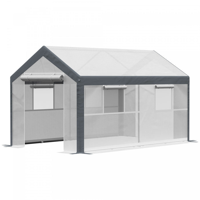 Outsunny 7' X 12' X 7' Heavy Duty Walk-in Greenhouse Seed Growth Tent White