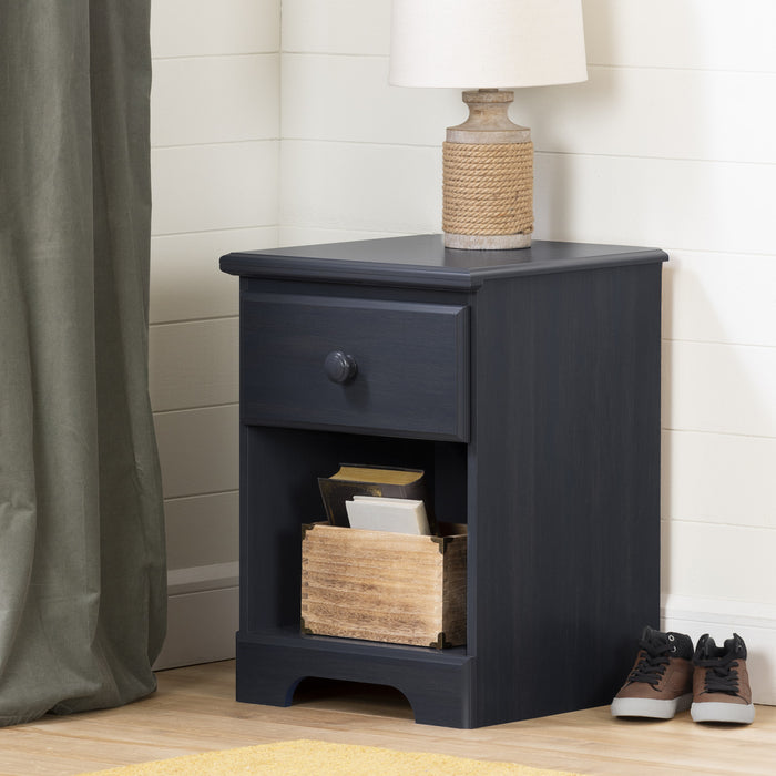 Summer Breeze 1-drawer Nightstand - Blueberry 