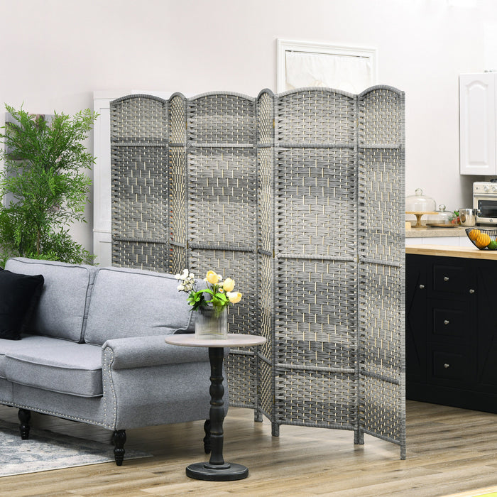 HOMCOM 6 Ft Folding Room Divider, Privacy Screen for Home Office Bedroom