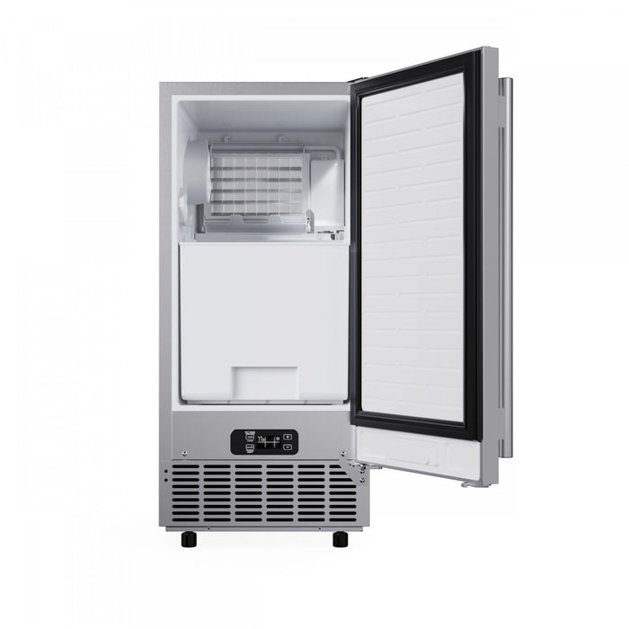 Forno Cristallo 15 Inch Freestanding/Undercounter Ice maker, 79.4 lbs, Stainless Steel- FIMBI7313-15S Ice Maker