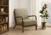 Monarch Specialties - Accent Chair, 34"H, Upholstered, Living Room, Bedroom, Brown Fabric, Brown Walnut Wood | Monarch Specialties - Chaise D'Appoint, 34"H, Rembourre, Salon, Chambre A Coucher, Marron, Bois Noyer Brun