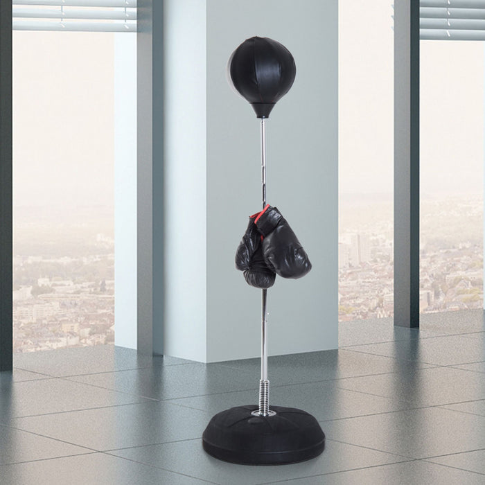Soozier Punching Bag for Adults with 49.6\"-56.7\" Adjustable Height, Black