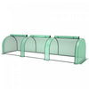 Outsunny Mini Tunnel Greenhouse With Pe Cover Garden Green Grow Shed, Green|Outsunny Serre Mini-tunnel Avec Couverture En Polyethylene Pour Le Jardin