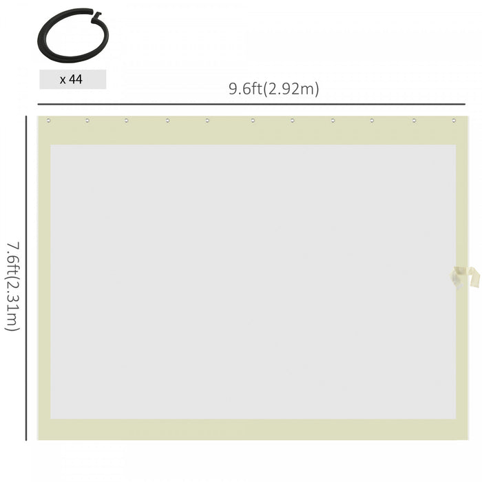 Outsunny Gazebo Mosquito Netting Replacement, 4-panel Canopy Screen Walls With Zipper For 10' X 10' Gazebo, (sidewall Only), Beige